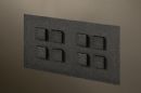 Trimless Textured Black 4+4 Buton